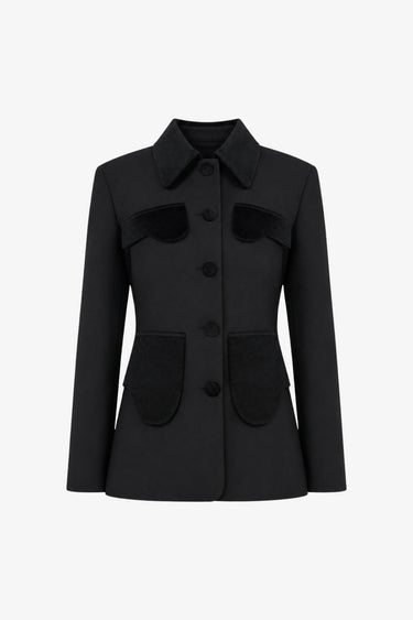 Tamara stretch tailored jacket — Black