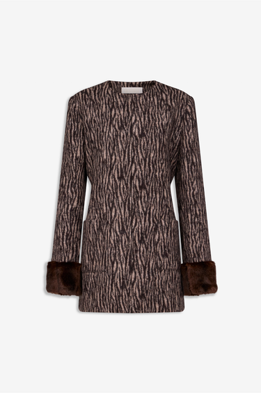 Lea Tiger Jacket — Brown