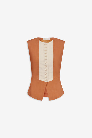 Camel sleeveless top