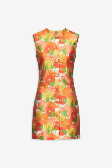 Mini satin dress — Multicolour floral