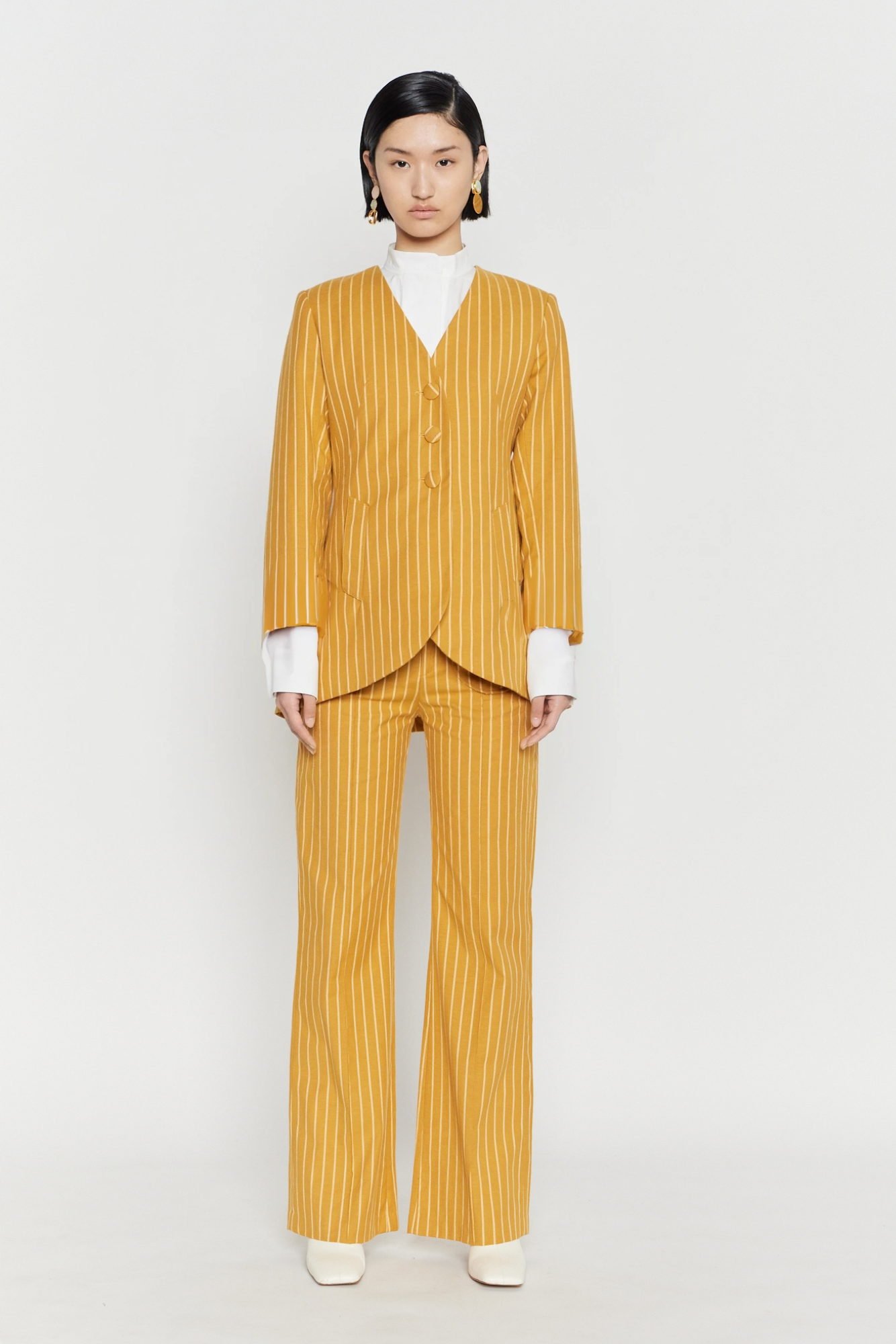 BTS Taehyung Inspired Striped Suit Silk Pajamas