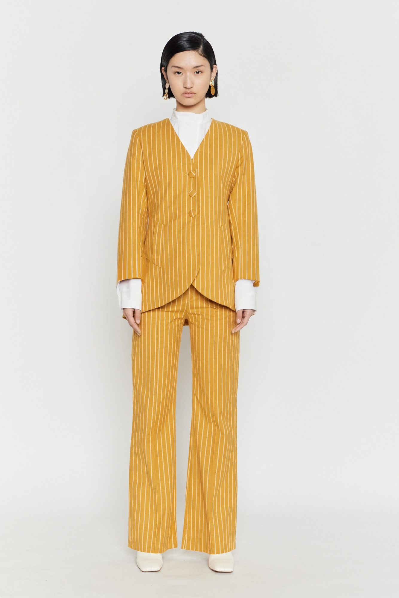 Yellow 2025 striped jacket