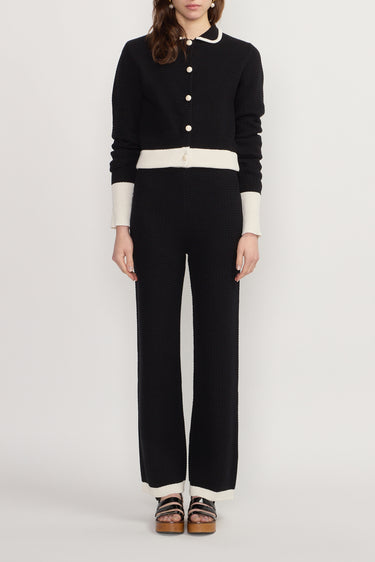 Tailored knit pants - Black