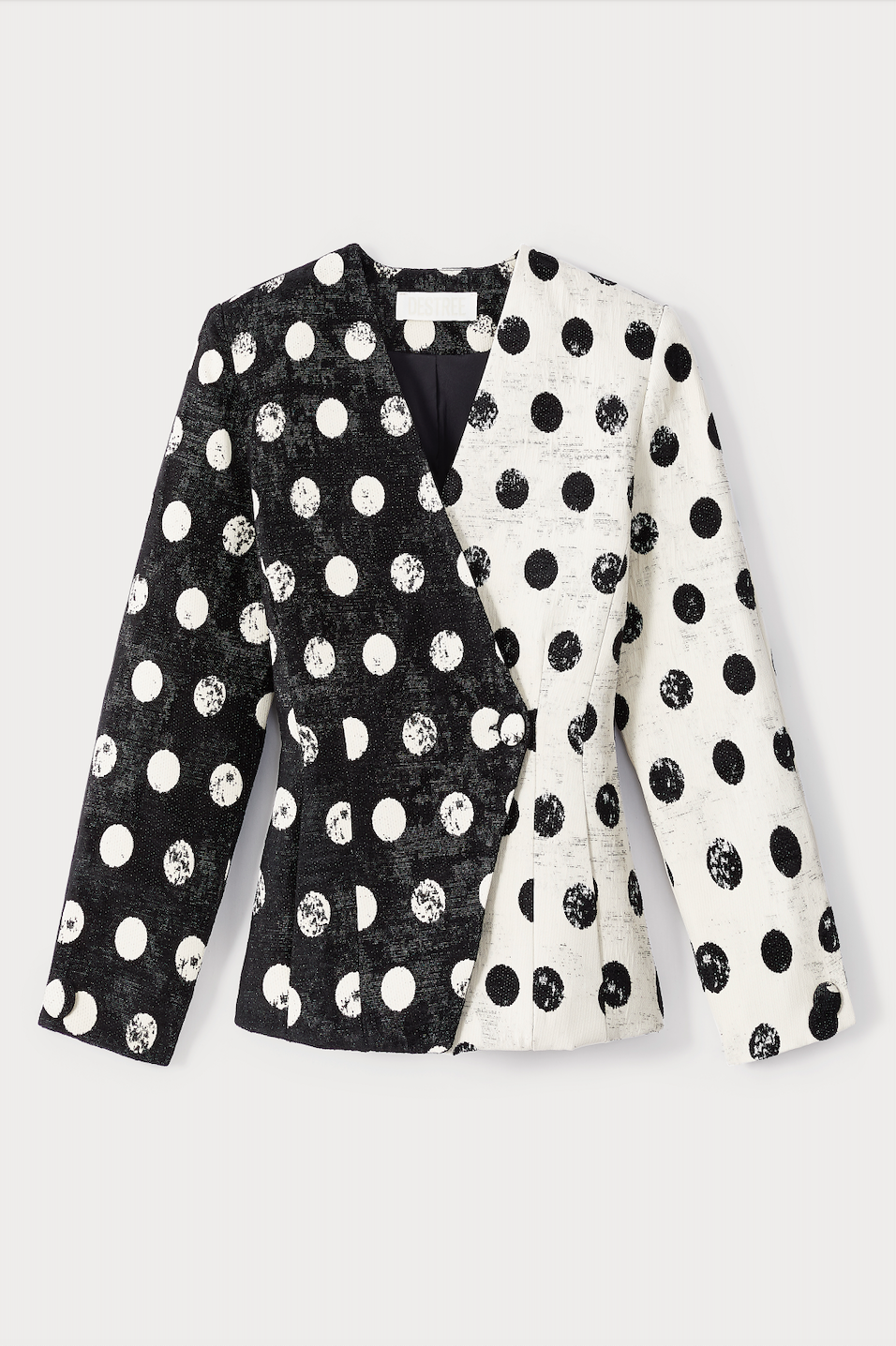 Black White Polka Dot Blazer
