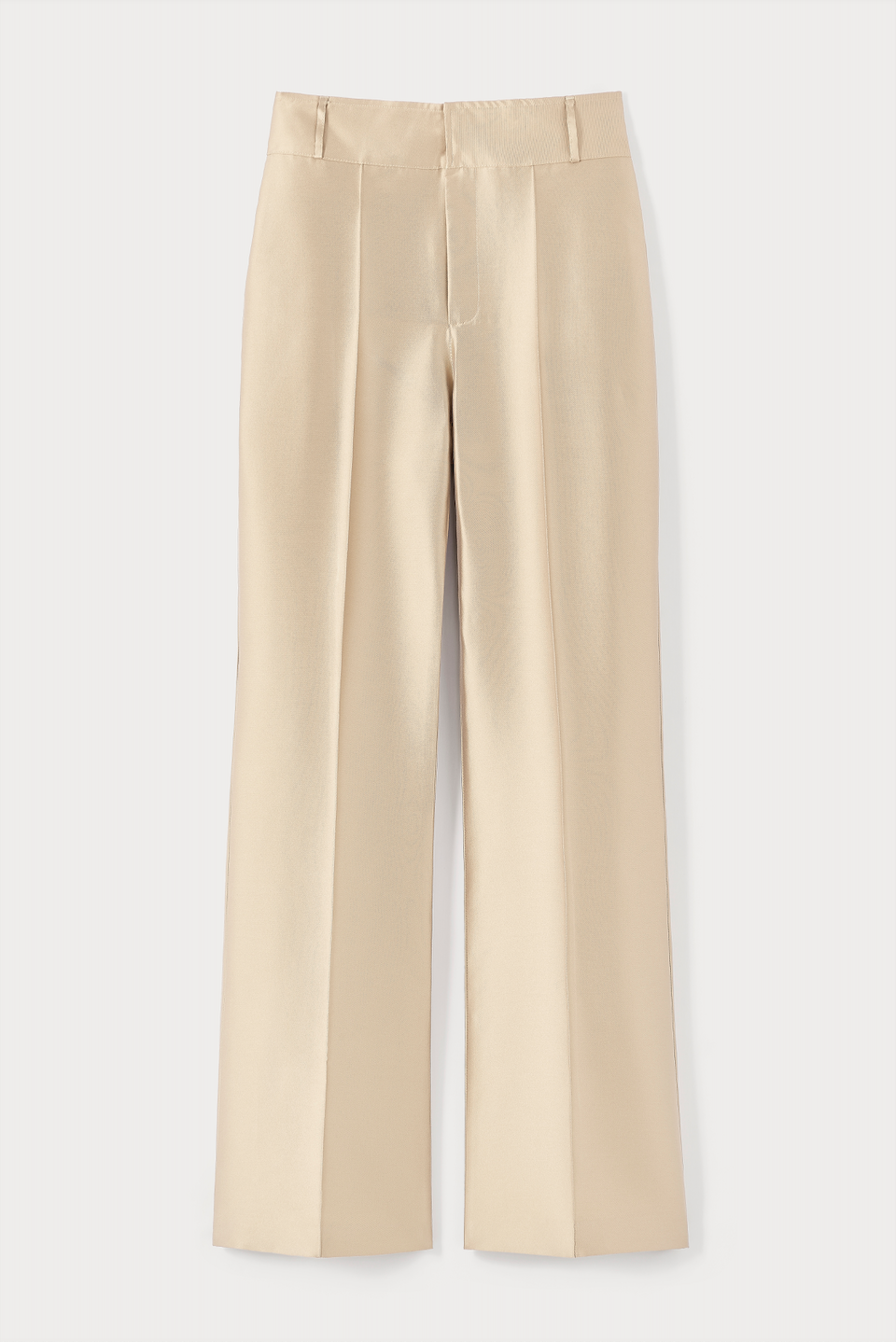 Pantalon evase en satin BEIGE DESTREE