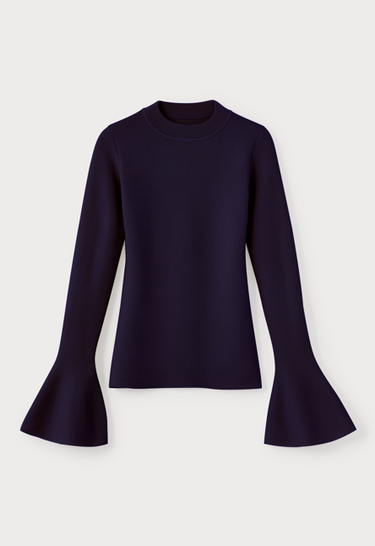 Navy blue sweater with long sleeves