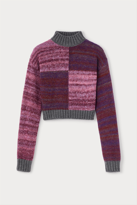 Burgundy 2025 cropped jumper