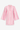 Pink and white striped tunic with V-neckline