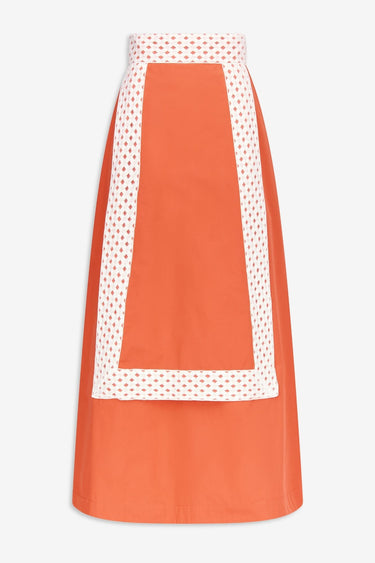 Jupe orange avec ruban contrasté
