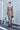 Beige longline textured coat