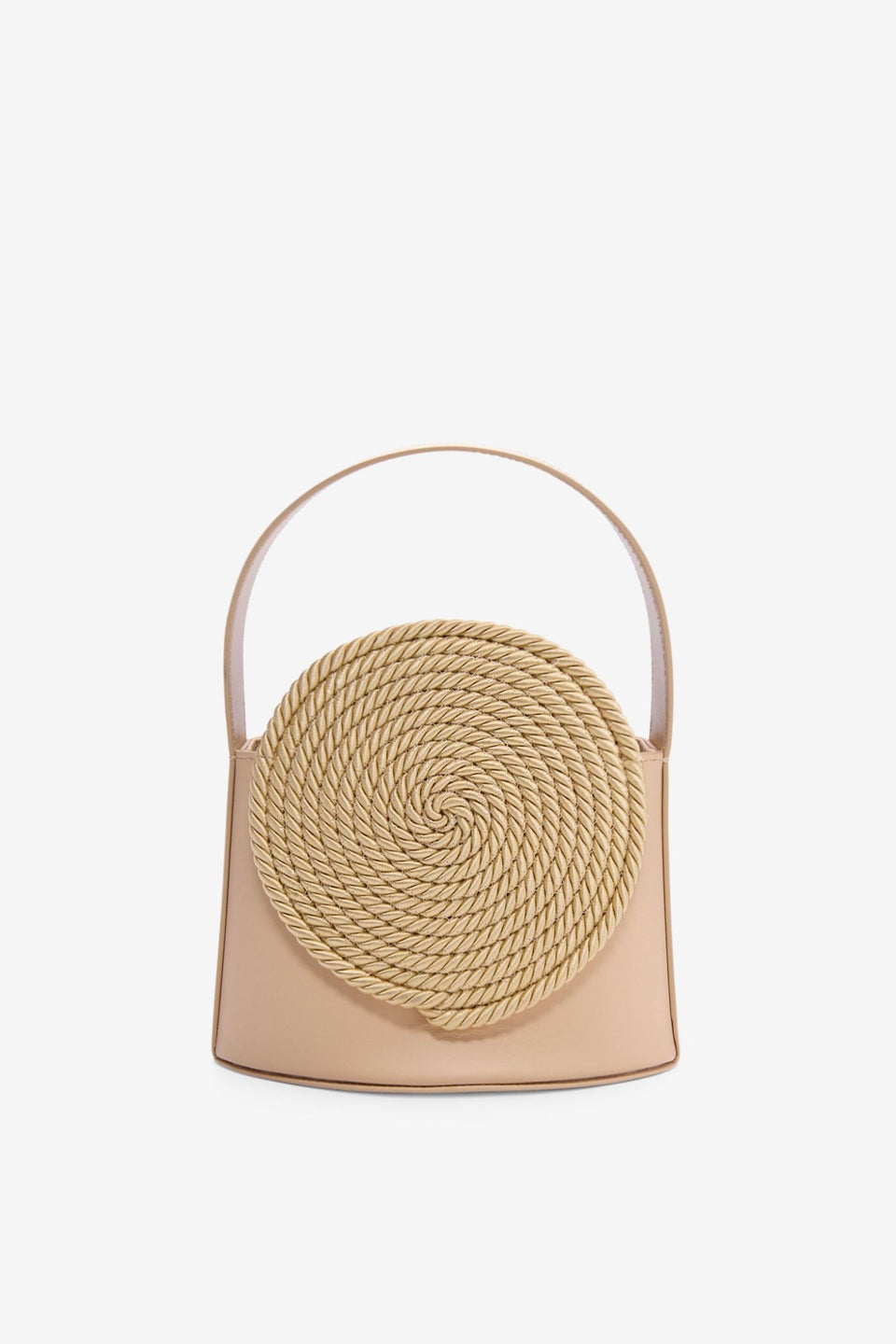 Beige leather bag with passementerie details – DESTREE