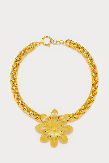 Chain lilium necklace - Gold