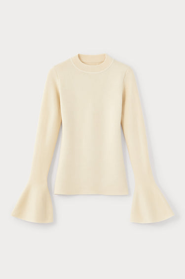 Beige sweater with long sleeves