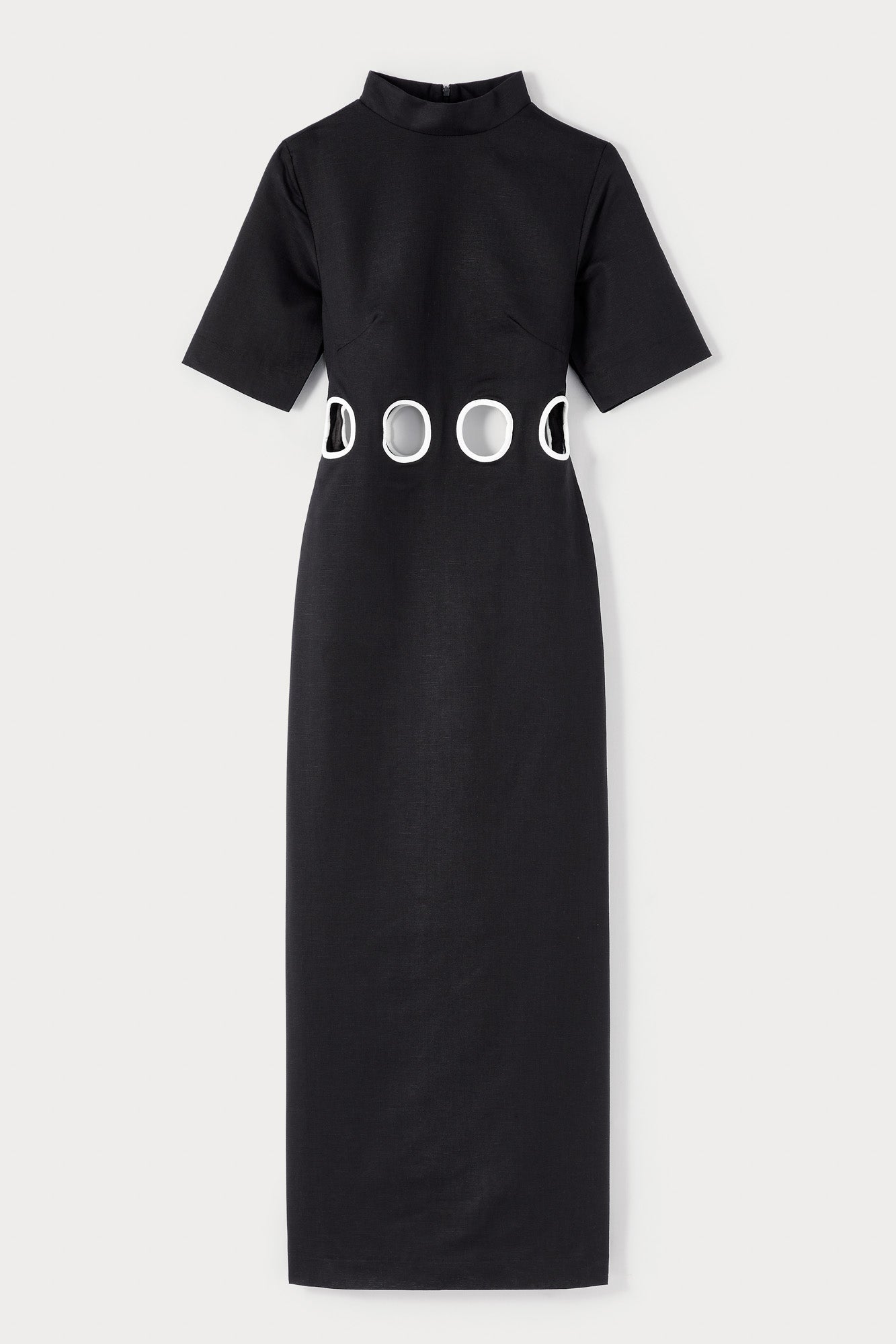 d'estrëe paris Black Maxi Dress with Circular Cutouts