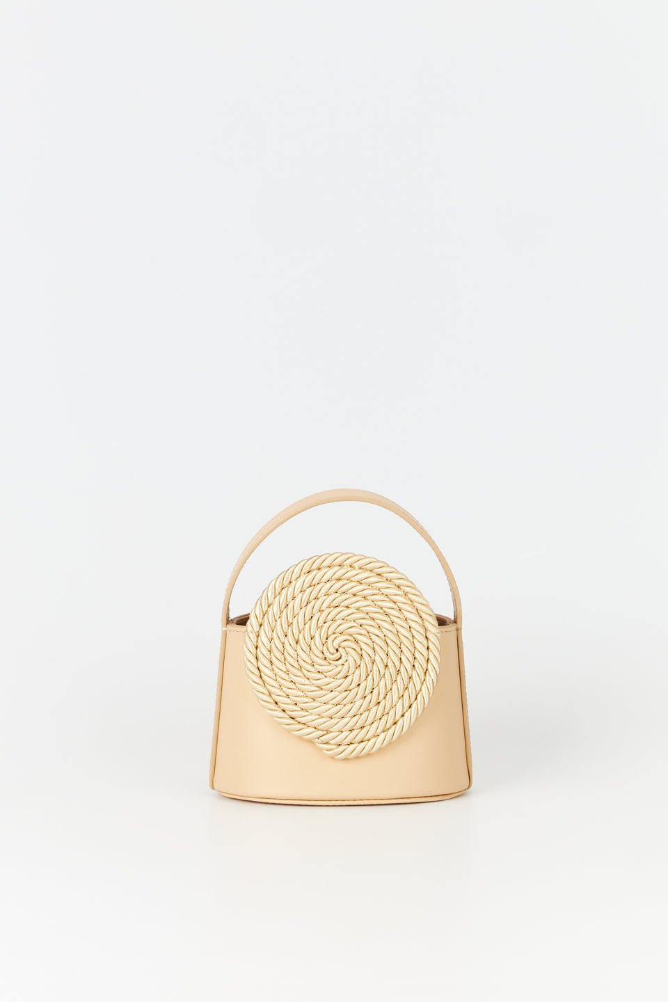 Leather Mini Bag with Passementerie Details Beige – DESTREE