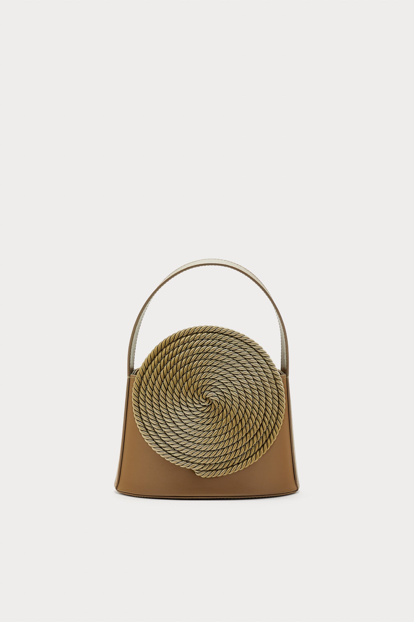 d'estrëe paris Leather Bag with Passementerie Details Khaki