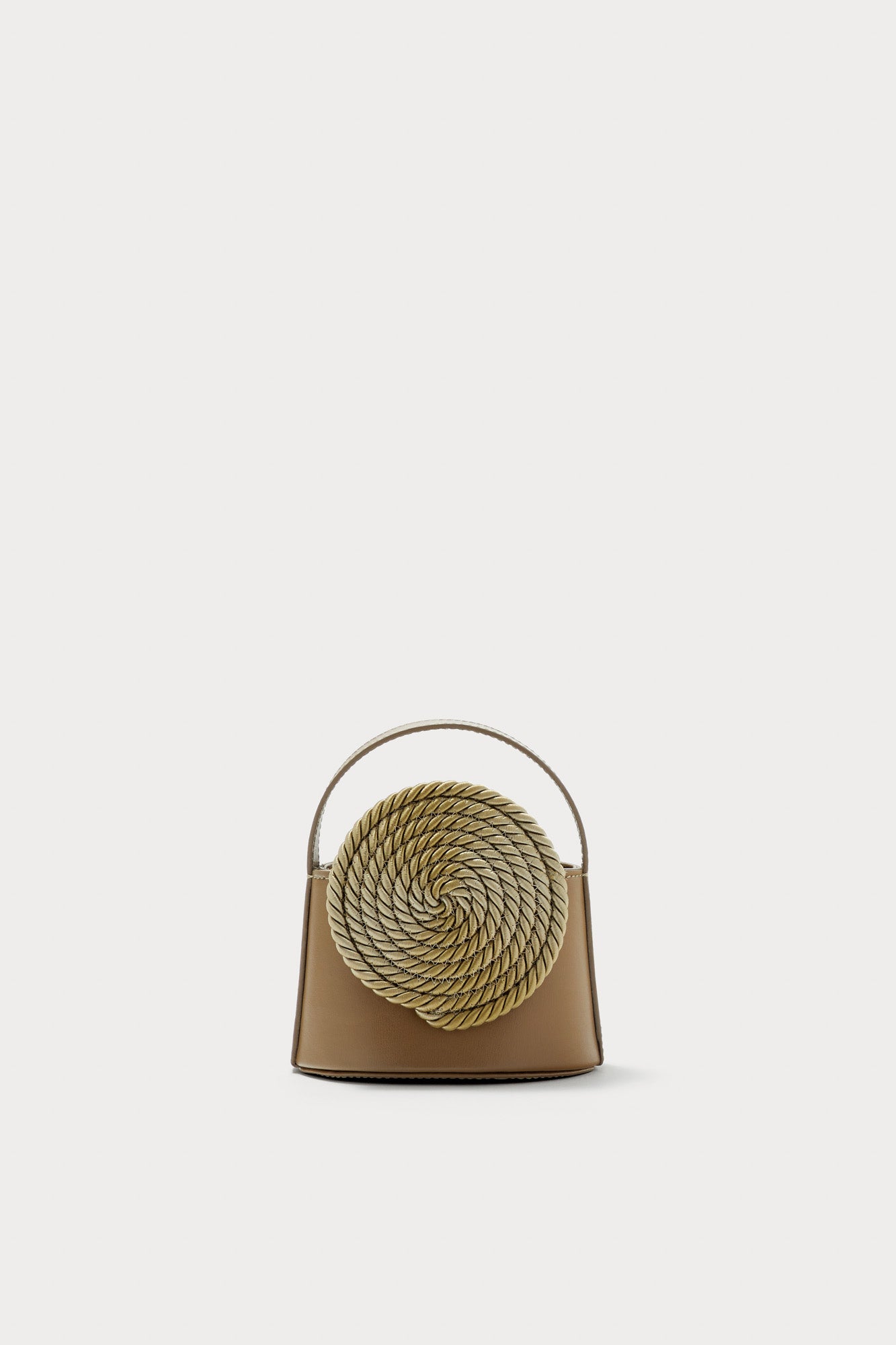 d'estrëe paris Mini Leather Bag with Passementerie Detail Khaki