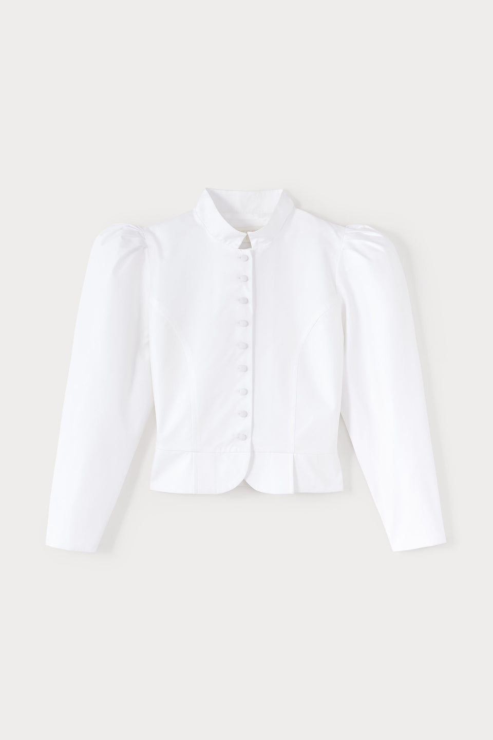 Destree Jacket White cotton puff sleeve jacket – DESTREE
