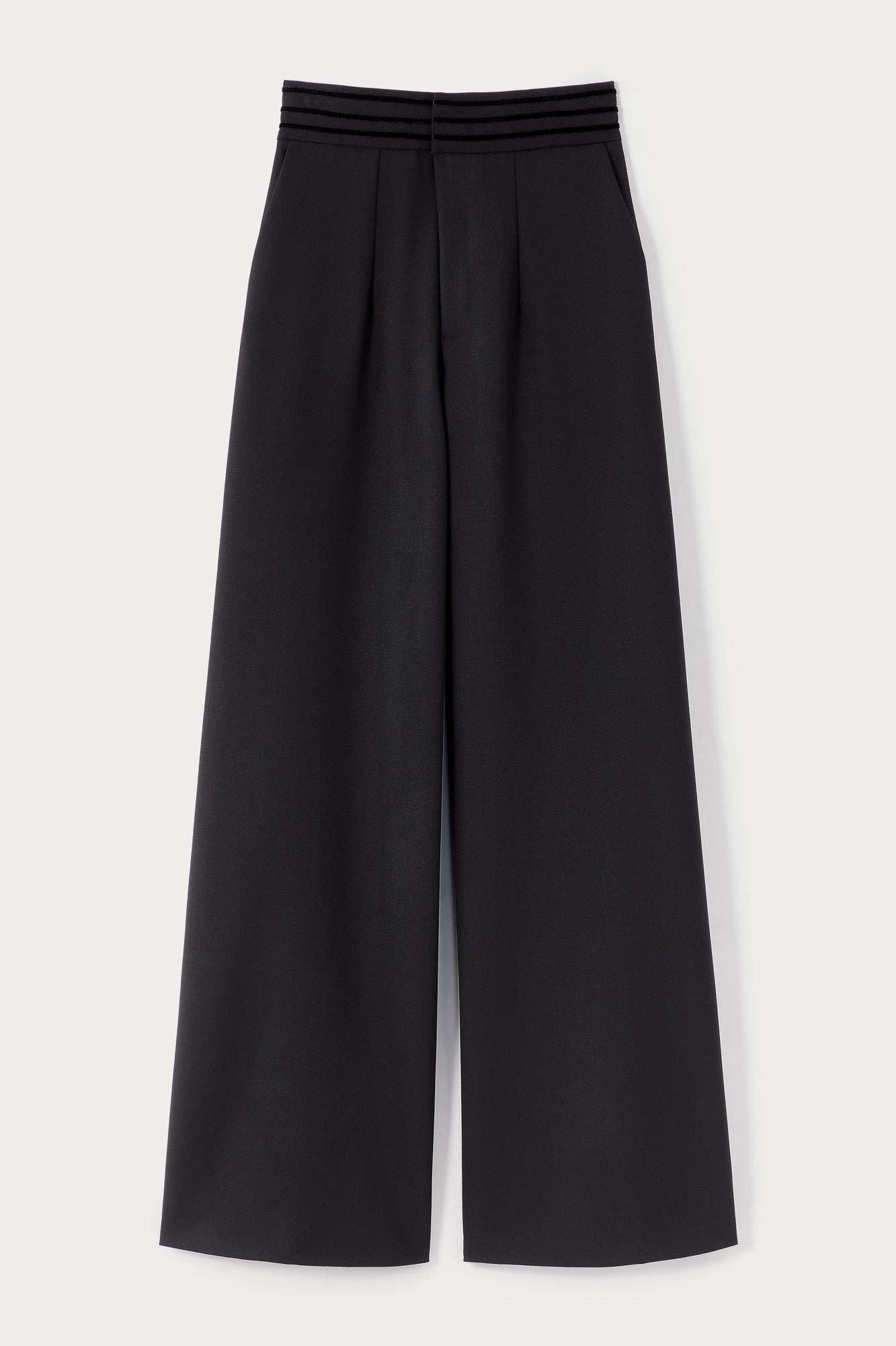 d'estrëe paris BLACK Wide-leg pants with a tailored fit