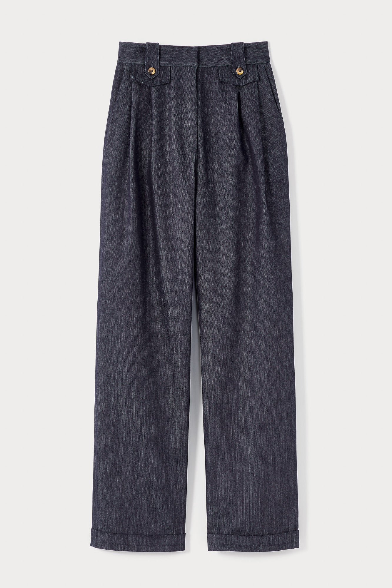 d'estrëe paris DARK DENIM High-Waisted Trousers