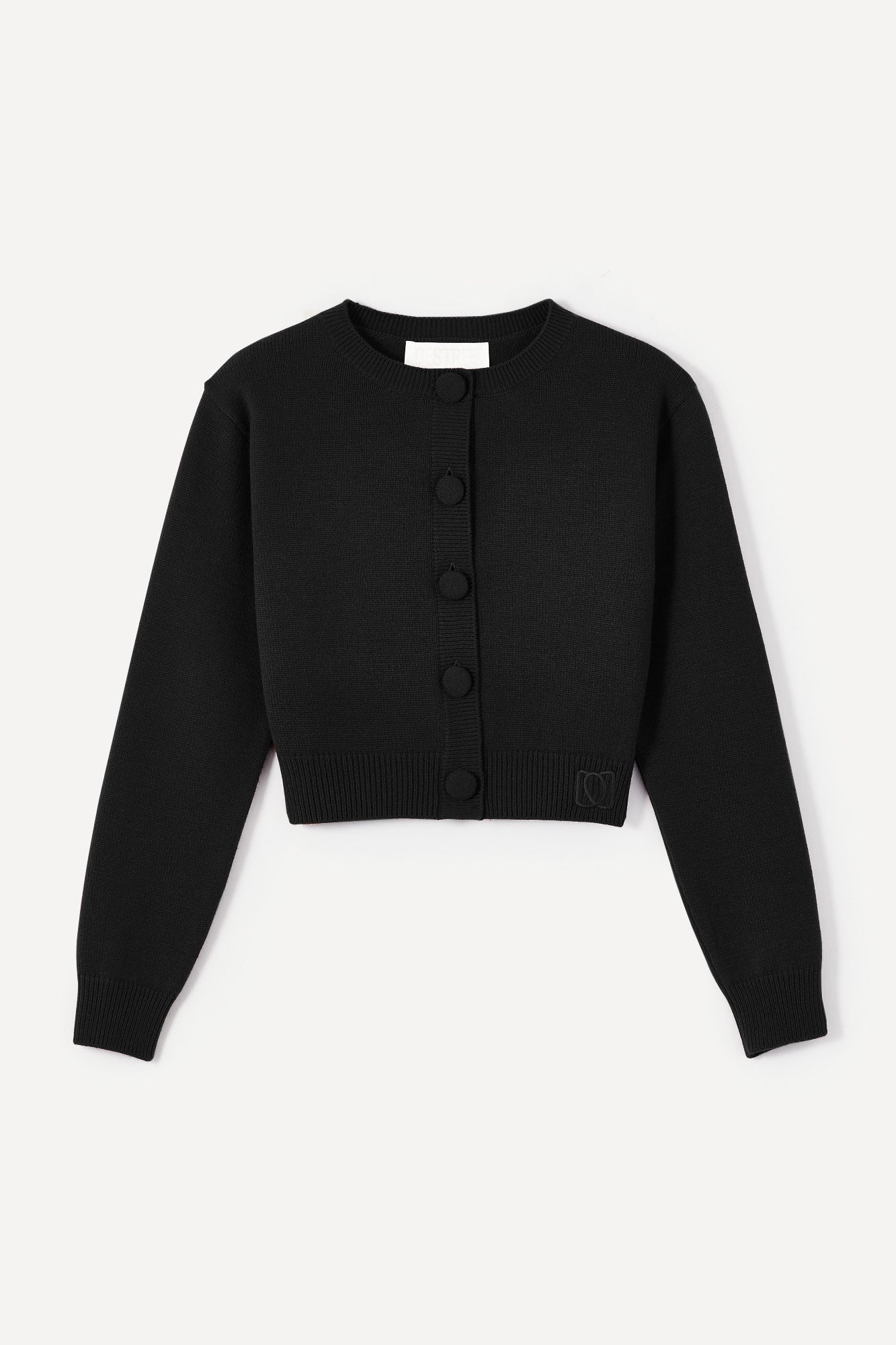 d'estrëe paris BLACK Buttoned Cropped Cardigan