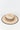 Woven straw hat with brown trim