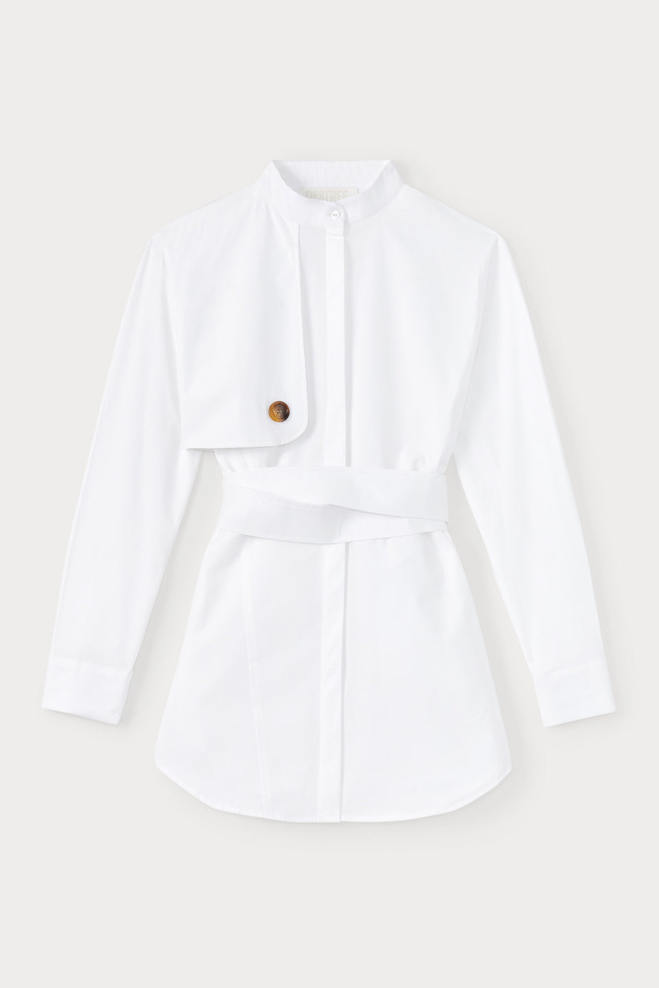 white cotton casual dress Poplin short with sleeve & button detail - Color:Baby Blue 2 Boho Dress to Impress WW March Casual 2026 This sleeveless mini dress