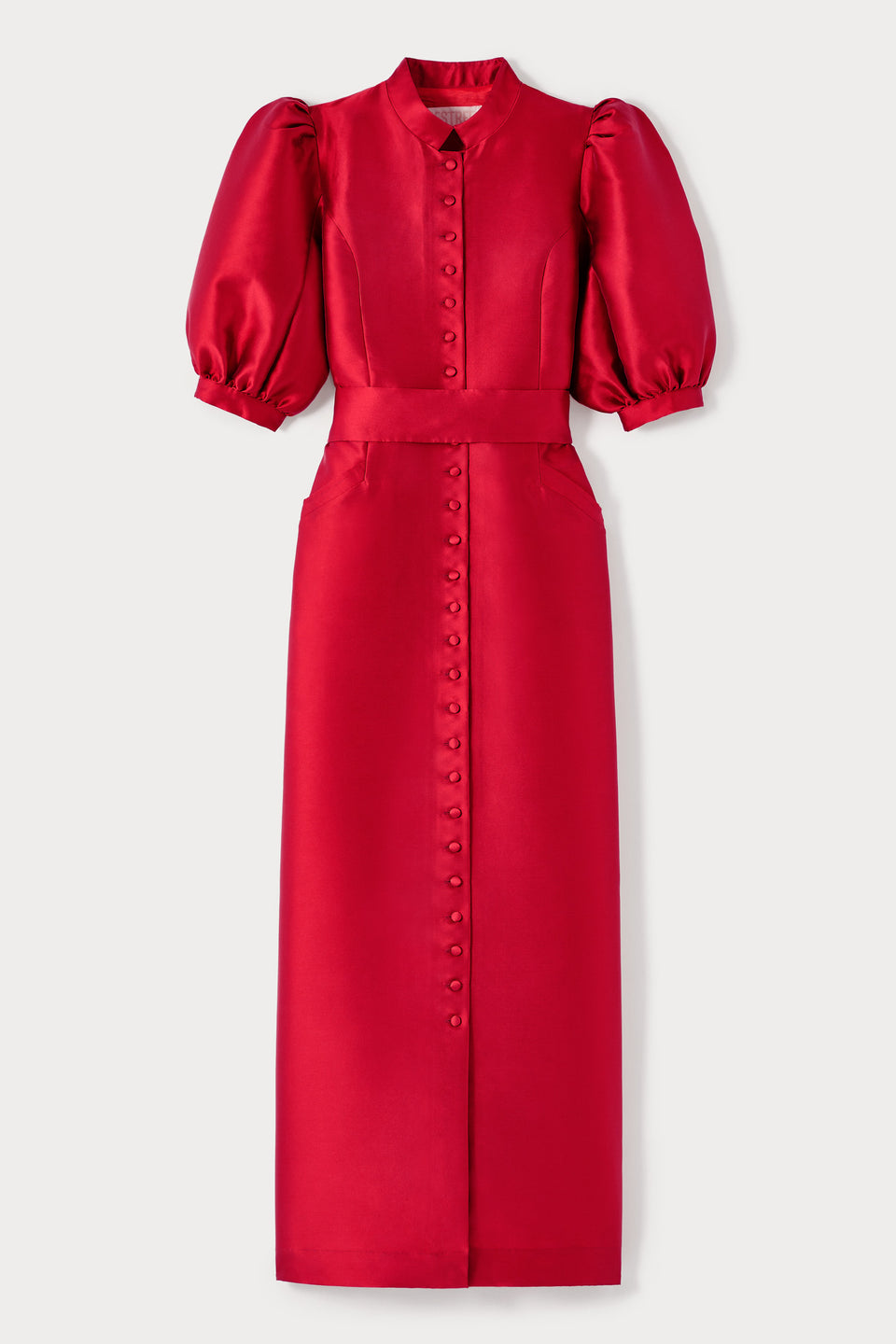 red puffy sleeve dress Maxi satin with puff sleeves this show Levmjia Nightgowns For Women Color:Prosecco DARK-GREEN