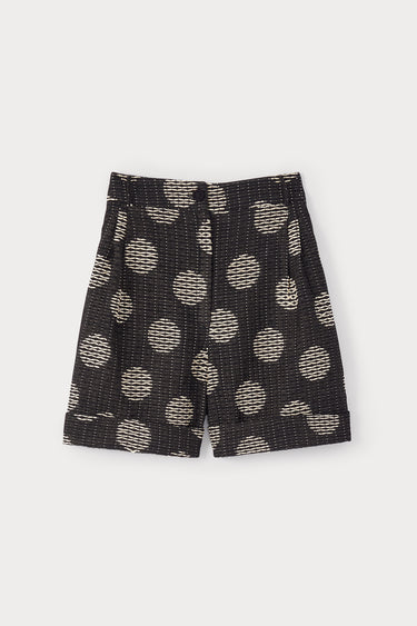 Camel textured high-waisted shorts