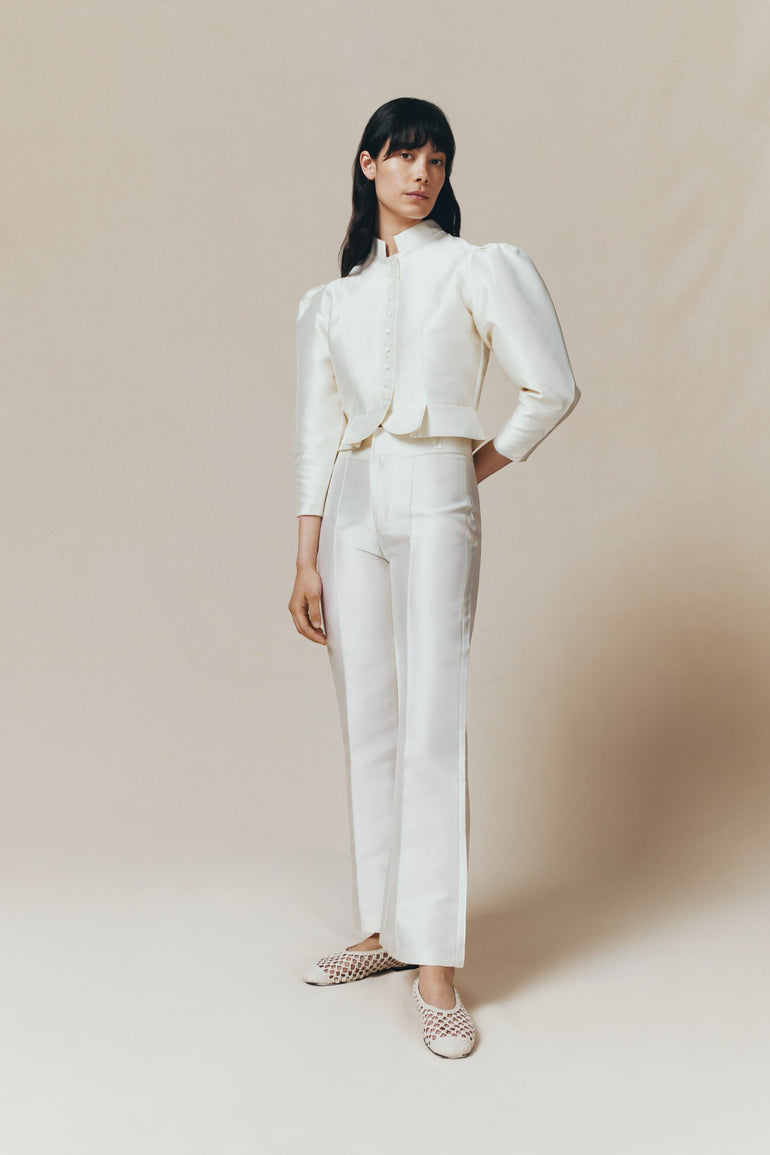 white dress pants for ladies Satin straight - tag_tier2-25SU weather choice. Women Navy Halter Pleated Color:Ice Sage