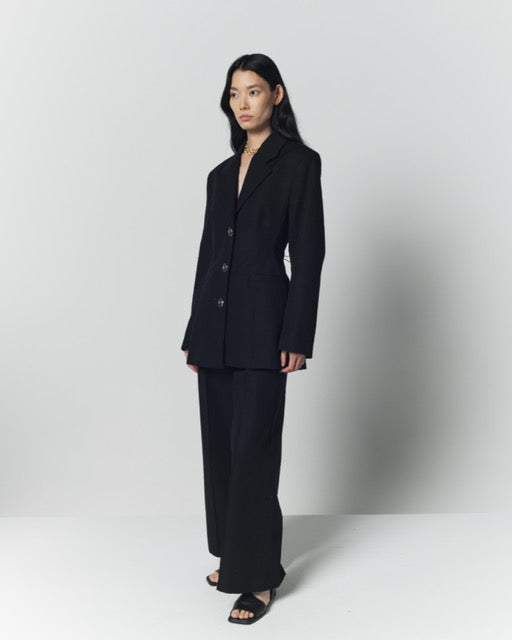 Black fitted jacket with button details - L Black fitted jacket with button details - L