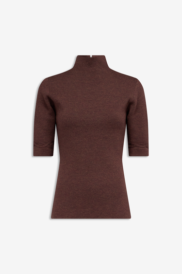 Top en maille Agathe — Marron