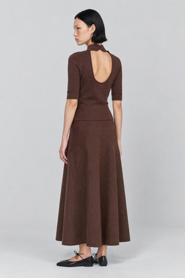Top en maille Agathe — Marron