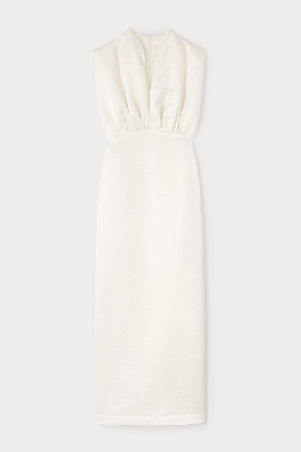 White sleeveless maxi dress