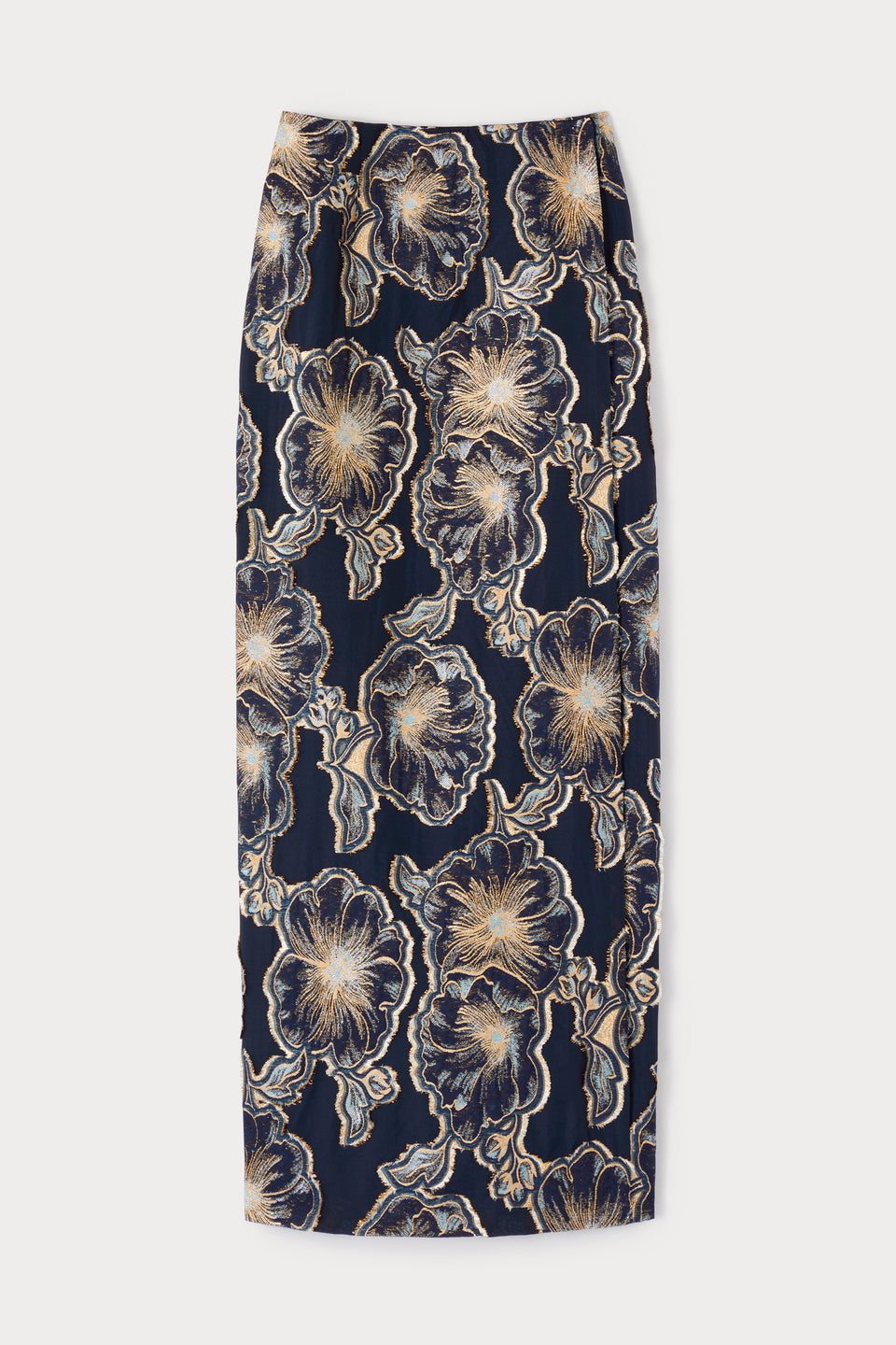 Midnight gold high-waisted wrap skirt – DESTREE