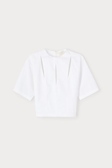 White cut-out cotton top