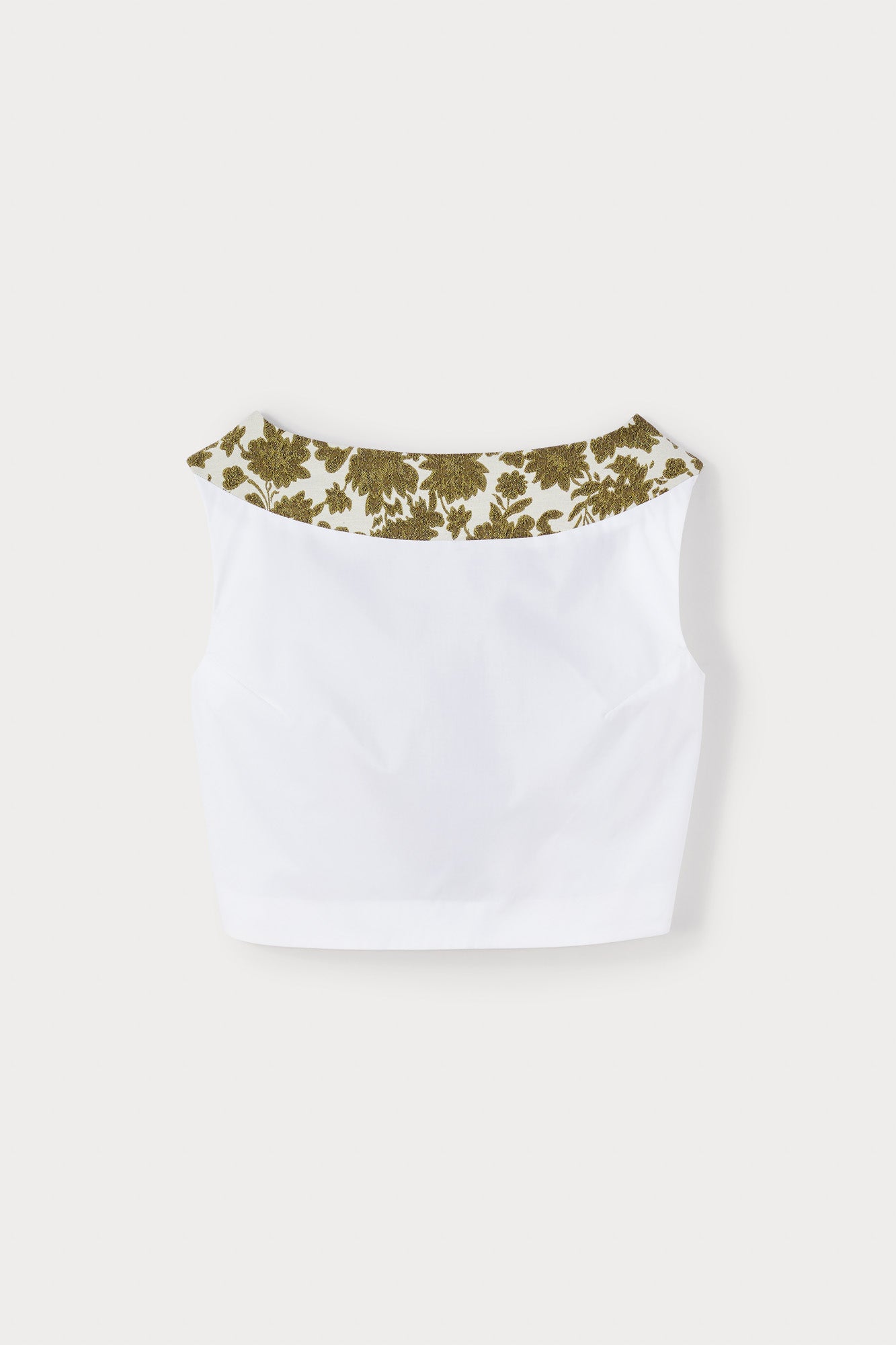 d'estrëe paris WHITE Poplin Cropped top