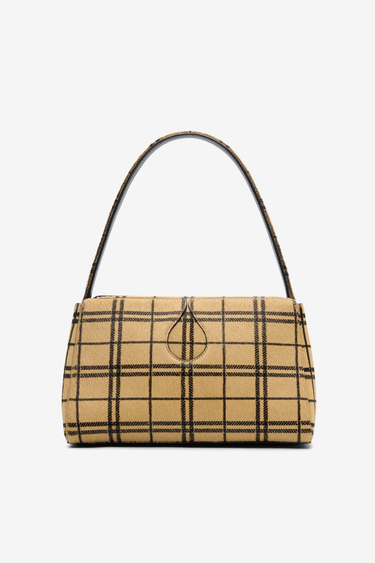 Gabrielle M Shoulder Bag in Checked Pony Leather