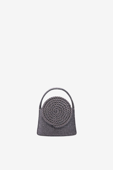 Mini Gunther Sparkles Bag with Passementerie — Silver