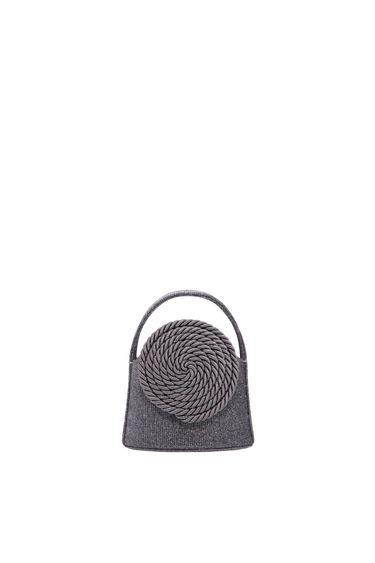 Mini Gunther Sparkles Bag with Passementerie — Silver