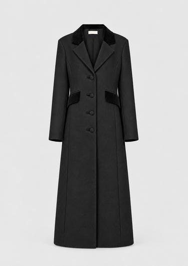Manteau Maria en laine — Noir