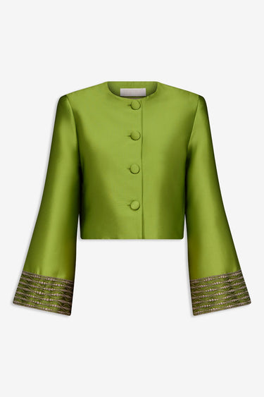 Veste en satin - Vert clair
