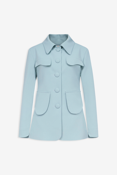 Utility suit jacket - Celadon blue