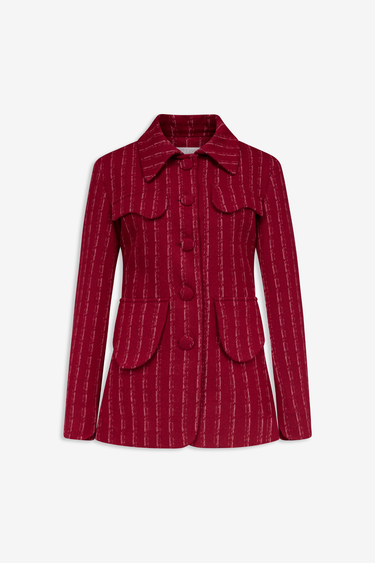 Veste tailleur Tamara Barre en laine — Bordeaux