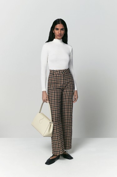 Tailored pant - Camel checker