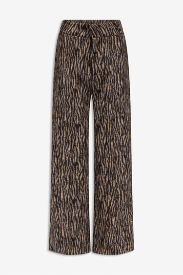 Yoshitomo Tiger silk trousers — Brown