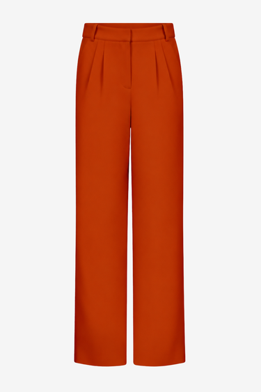 Beatrice straight-leg trousers — Rust