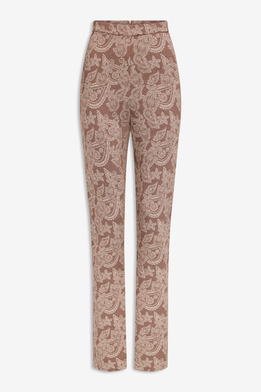 Knitted Trousers – Brown Paisley