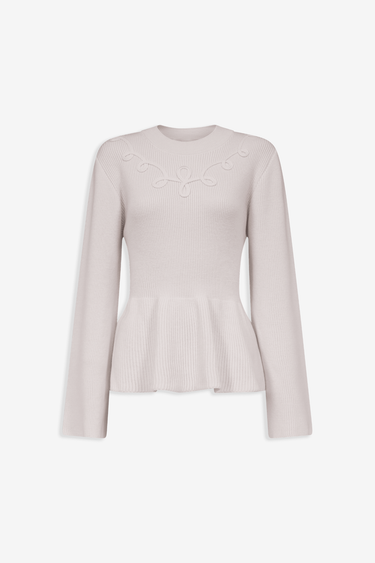 Embroidered Sweater – Écru