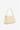 Ivory leather shoulder bag with drop-shaped detail